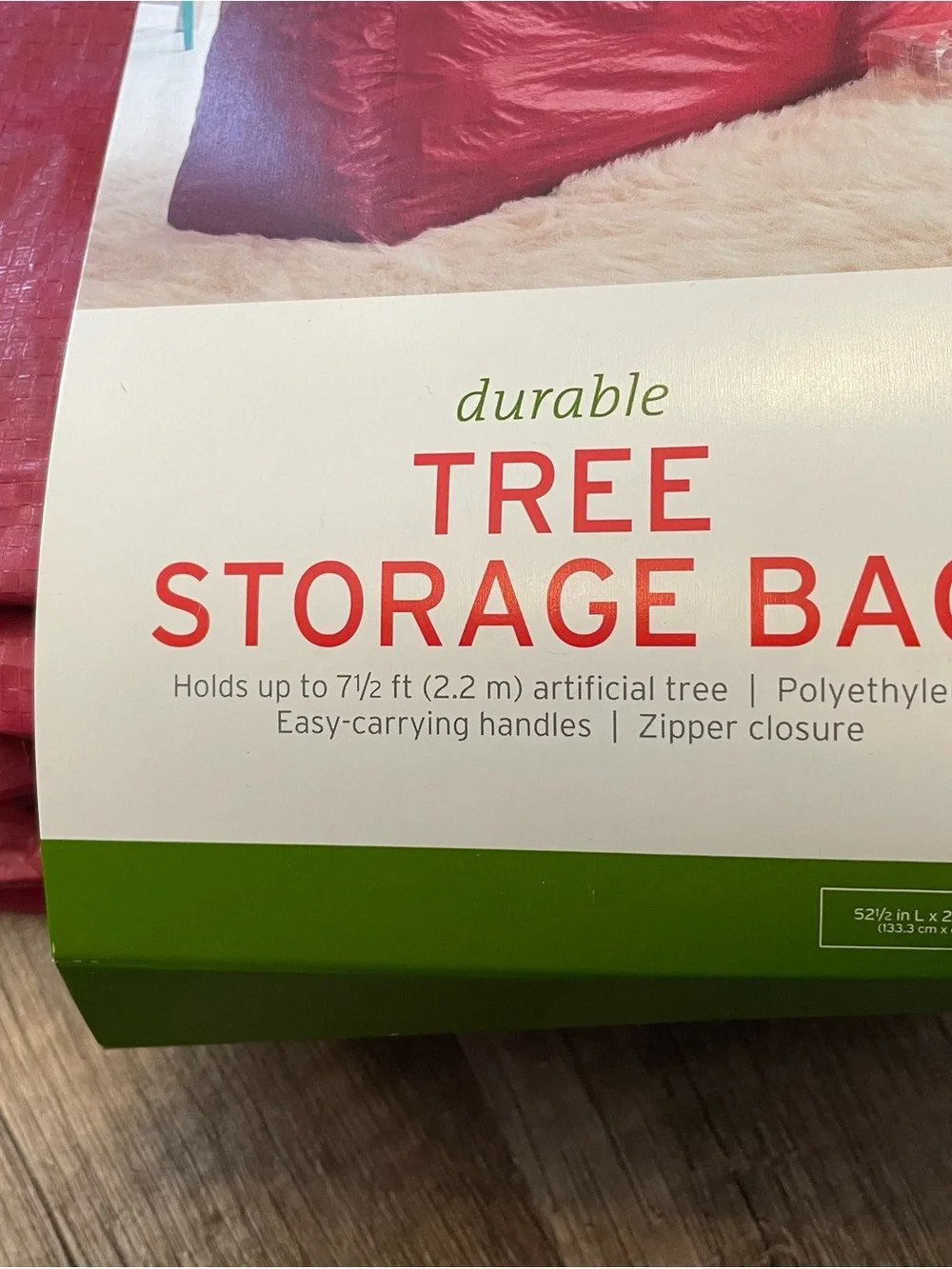 Durable Christmas Tree Red Storage Bag